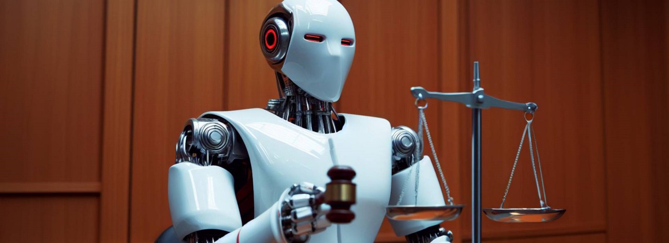 AI robot judge decides cases at court